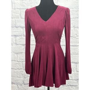 altar's state Long Sleeve Wine Color Romper Small